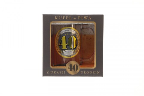 Kubek wielokrotnego użytku GOLD-40 urodziny 400ml Pan Dragon (5901854985541) Kubek wielokrotnego użytku GOLD-40 urodziny 400ml Pan Dragon (5901854985541)