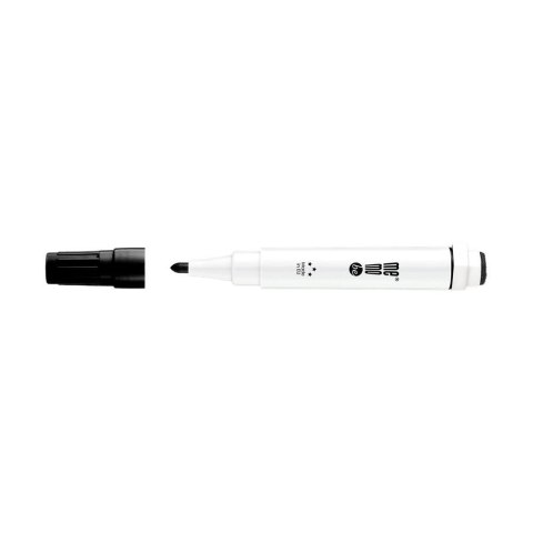 Marker suchościeralny z gąbką i magnesem czarny czarny 1-3mm okrągła końcówka Memobe (MM351-02) Marker suchościeralny z gąbką i magnesem czarny czarny 1-3mm okrągła końcówka Memobe (MM351-02)