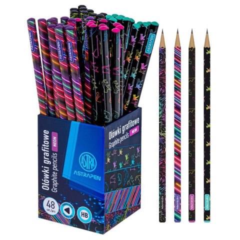 Ołówek ASTRAPEN Neon Cats grafitowy HB trójkątny HB Astra (206023003)