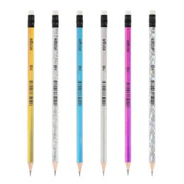 Ołówek holograficzny HB z gumką HB Strigo (SSC359)