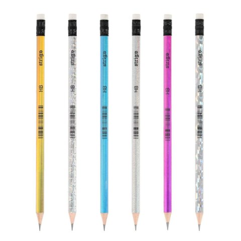 Ołówek holograficzny HB z gumką HB Strigo (SSC359)