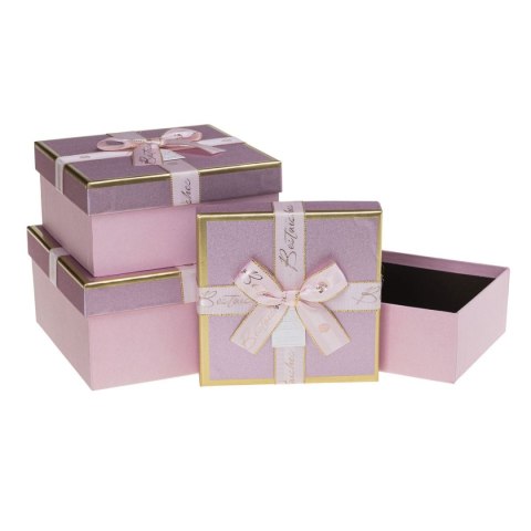 Pudełko na prezent Rozette (pug-24244 kw pink set 3) Pudełko na prezent Rozette (pug-24244 kw pink set 3)
