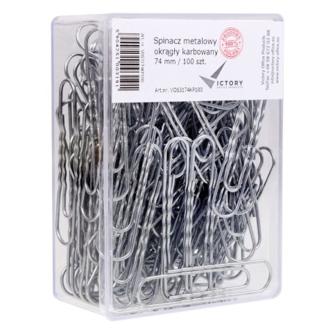 Spinacze okrągły metalowy 100 szt (nd) (VO63174KP100)