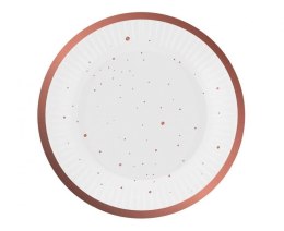 Talerz jednorazowy Celebrate (różowo-złote) papier śr. 180mm 6 szt Godan (PW-TCR7)