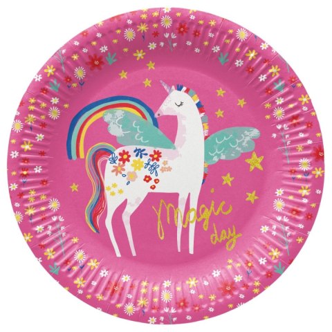 Talerz jednorazowy Fairy Unicorn tektura śr. 230mm 8 szt Paw (PPL8003800)