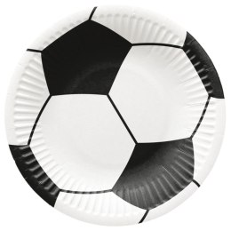 Talerz jednorazowy Soccer ball green tektura śr. 180mm 8 szt Paw (PPD8003500)