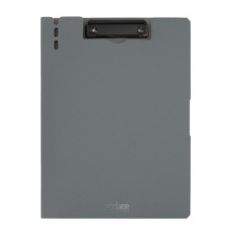 Deska z klipem (podkład do pisania) A4 szara Strigo (z górnym klipem)