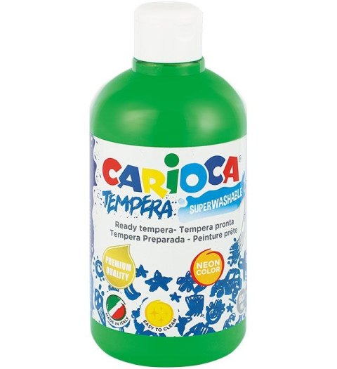 Farba tempera kolor: zielony neonowy 500ml 1 kolor. Carioca (170-2591)