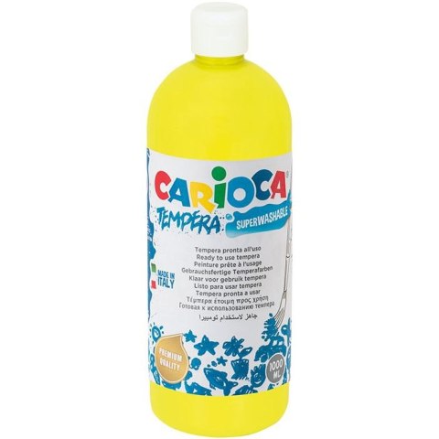 Farba tempera kolor: żółty 1000ml 1 kolor. Carioca (170-1453)