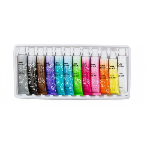 Farby akwarelowe Neonowe 12ml 12 kolor. Kidea (FAAN12KA) Farby akwarelowe Neonowe 12ml 12 kolor. Kidea (FAAN12KA)