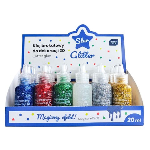 Klej artystyczny STAR brokatowy 3D 5902277356734 20ml Interdruk (20ml)