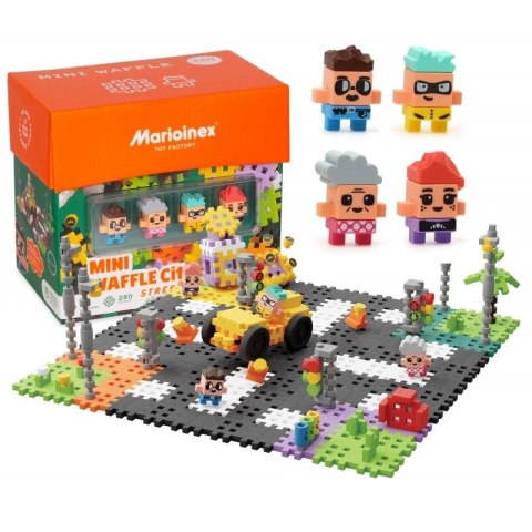 Klocki konstrukcyjne Mini Waffle City 280 elementów ulica Marioinex