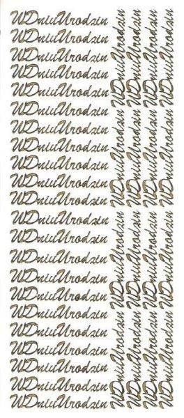 Naklejka (nalepka) W dniu urodzin złote Farro (066)