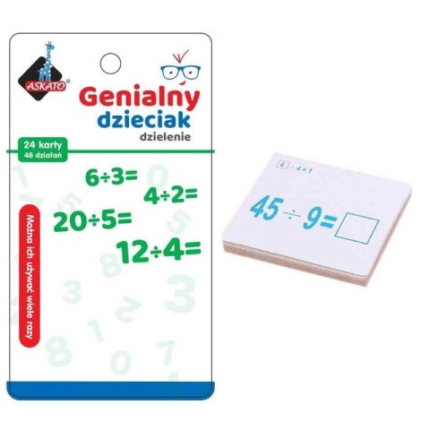 Zabawka edukacyjna Genialny dzieciak fiszki arytmetyczne - dzielenie Askato (0202) Zabawka edukacyjna Genialny dzieciak fiszki arytmetyczne - dzielenie Askato (0202)