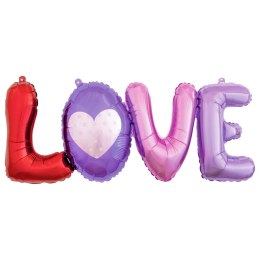 Balon foliowy Litery LOVE, 74x29 cm Godan (BF-LTLV)