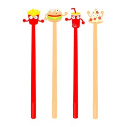 Długopis FOOD mix żelowy wkład niebieski 0,5mm Strigo (SSC230)