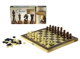 Gra logiczna szachy i warcaby drewniane Adar (616684)