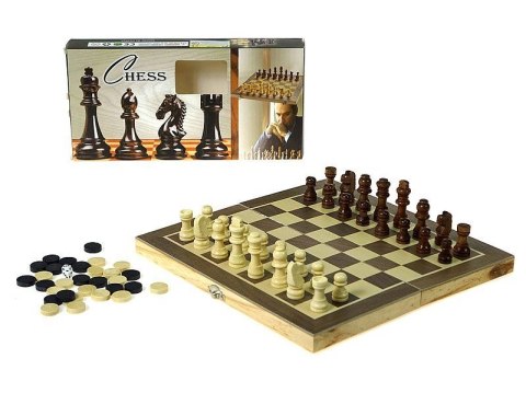 Gra logiczna szachy i warcaby drewniane Adar (616684)
