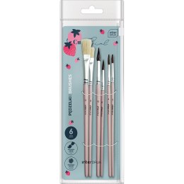 Pędzel CUTE GIRL drewniane 5902277327802 Interdruk (6 sztuki)