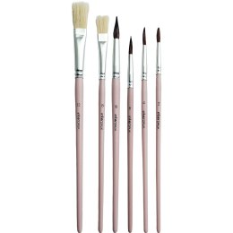 Pędzel CUTE GIRL drewniane 5902277327802 Interdruk (6 sztuki)