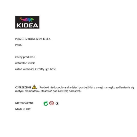 Pędzel Kidea nr mix Kidea (P6KA) Pędzel Kidea nr mix Kidea (P6KA)