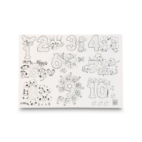 Podkład na biurko FUNNY MAT white LICZBY sfu905 biały polipropylen PP [mm:] 335x480 Strigo (8681379310680)