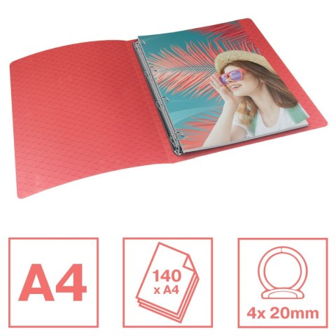 Segregator ringowy Colour Breeze A4 25mm koralowy Esselte (628437) Segregator ringowy Colour Breeze A4 25mm koralowy Esselte (628437)