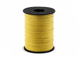 Wstążka plastikowa 5x225 [mm x m] złoty Partydeco (PRM5-019)