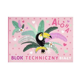 Blok techniczny DZIEWCZYNKA A4 biały 170g 20k [mm:] 295x210 Rexus
