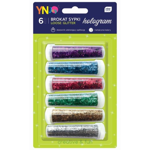 Brokat SYPKI kolor: mix 6 kolor. Interdruk (IBRO7HOL) Brokat SYPKI kolor: mix 6 kolor. Interdruk (IBRO7HOL)