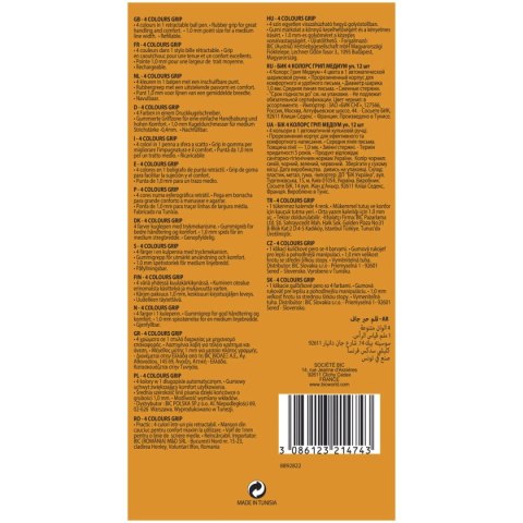 Długopis wielofunkcyjny wkład 4 kolory 1,0mm Bic (887136)