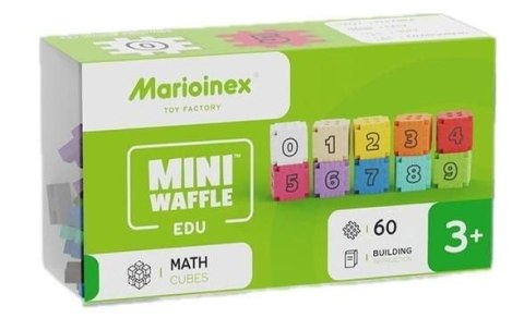 Klocki konstrukcyjne Mini Waffle 60 elementów Kostki matematyczne Marioinex Klocki konstrukcyjne Mini Waffle 60 elementów Kostki matematyczne Marioinex