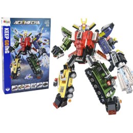 Klocki konstrukcyjne Pojazdy- Robot Ace Mecha 6 Różnych Modeli Robot Transformacja Lean (16560)