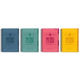 Kołozeszyt (kołonotatnik) monokolor B5 96k. krata Beniamin (5337)