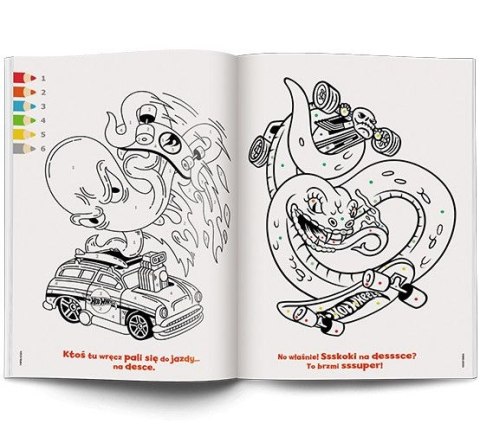 Książka dla dzieci Hot Wheels™. Kolorowanka według kodu Ameet (KKO 1601) Książka dla dzieci Hot Wheels™. Kolorowanka według kodu Ameet (KKO 1601)