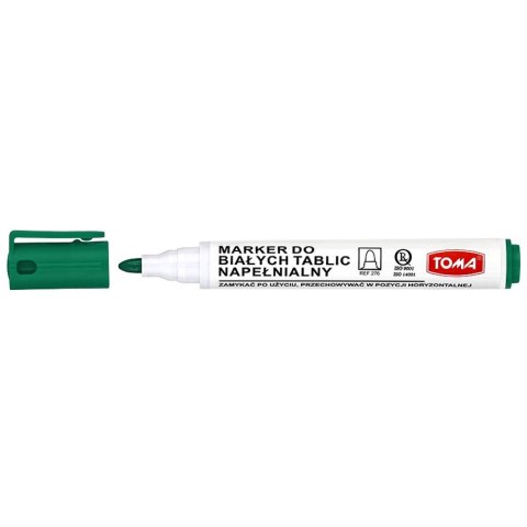 Marker suchościeralny zielony 1,0-5,0mm okrągła końcówka Toma Marker suchościeralny zielony 1,0-5,0mm okrągła końcówka Toma