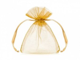 Organza Woreczki z organzy, złoty, 10cm Partydeco (WRG5-019-10)