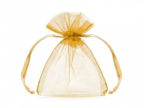 Organza Woreczki z organzy, złoty, 10cm Partydeco (WRG5-019-10) Organza Woreczki z organzy, złoty, 10cm Partydeco (WRG5-019-10)