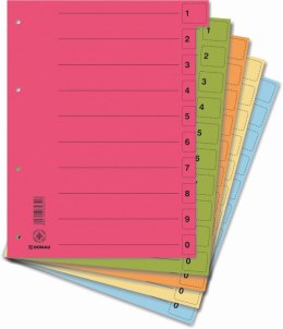 Przekładka numeryczna A4 mix kolorów 250g 10k 0-9 Donau (8611001S-99)
