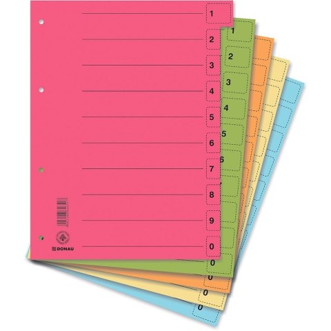 Przekładka numeryczna A4 mix kolorów 250g 10k 0-9 Donau (8611001S-99) Przekładka numeryczna A4 mix kolorów 250g 10k 0-9 Donau (8611001S-99)