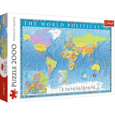Puzzle Polityczna mapa świata 2000 el. Trefl (27099)