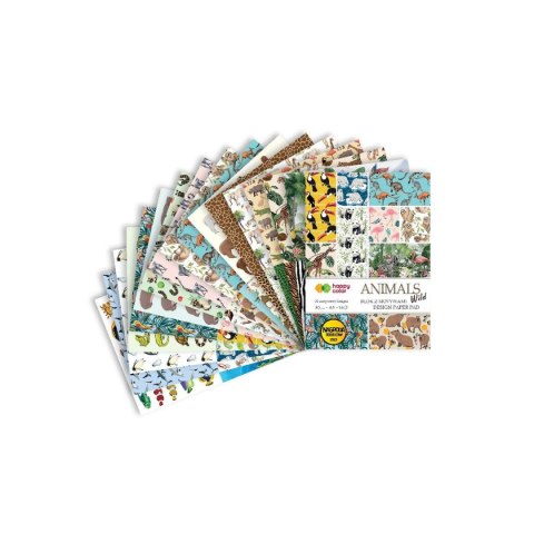 Zeszyt papierów kolorowych ANIMALS WILD A4 80g 15k Happy Color (HA 3808 2030-MW) Zeszyt papierów kolorowych ANIMALS WILD A4 80g 15k Happy Color (HA 3808 2030-MW)
