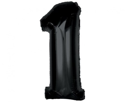 Balon foliowy Smart, cyfra 1, czarna, 92 cm Godan (CH-S9C1) Balon foliowy Smart, cyfra 1, czarna, 92 cm Godan (CH-S9C1)