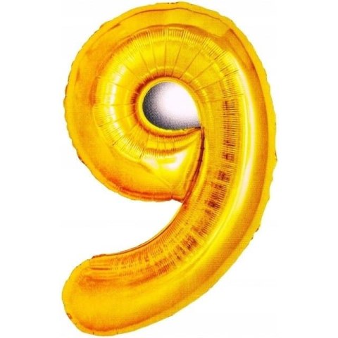 Balon foliowy cyfra 9 złota 82cm Go Party (BCF-955-9) Balon foliowy cyfra 9 złota 82cm Go Party (BCF-955-9)