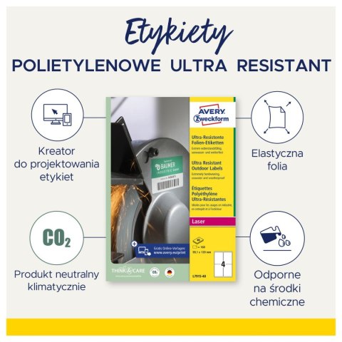 Etykieta samoprzylepna A4 biała Avery Zweckform (L 7912-10)