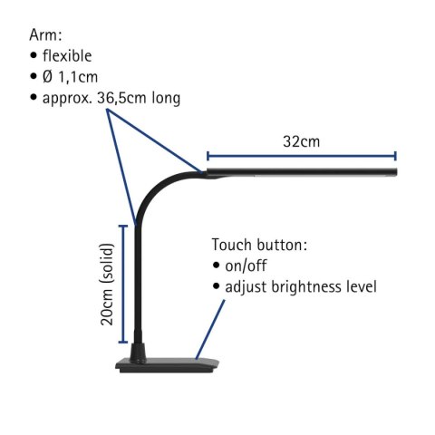 Lampka biurowa LED MAULpirro CZARNA Maul (82027/90 ML) Lampka biurowa LED MAULpirro CZARNA Maul (82027/90 ML)