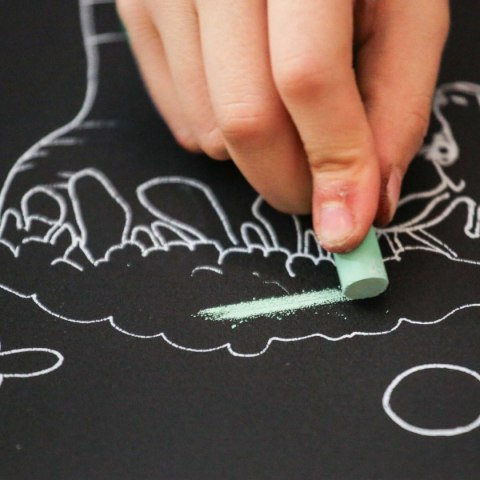 Podkład na biurko FUNNY MAT BLACK- KREDA SAFARI sfu1046 czarny polipropylen PP [mm:] 400x400 Strigo (8681379310446)