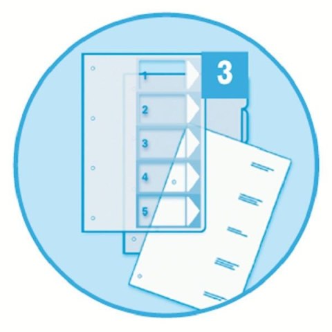Przekładka numeryczna maxi A4 mix kolorów 5k 1-5 Esselte (100211) Przekładka numeryczna maxi A4 mix kolorów 5k 1-5 Esselte (100211)