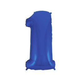 Balon foliowy balon foliowy niebieski cyfra 1 35cal Godan (FG-C85n1)