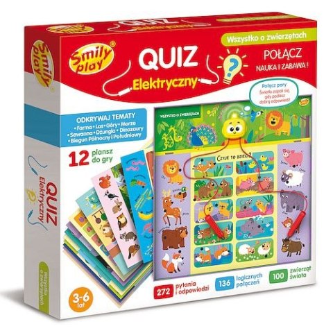 Gra edukacyjna Quiz Elektryczny Wszystko o zwierzętach Smily Play (SP98277) Gra edukacyjna Quiz Elektryczny Wszystko o zwierzętach Smily Play (SP98277)